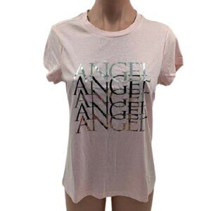 Victoria's Secret Pink ANGEL Tee Foil Shirt,  Size Medium